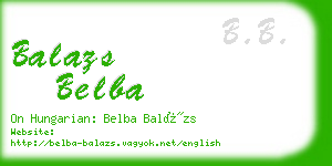 balazs belba business card